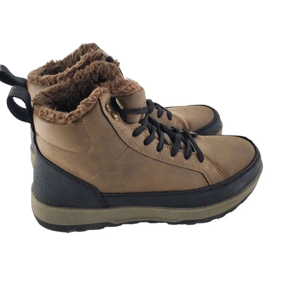 Weatherproof 8 Men Winter Boots Logjam Shearling Lace-up Outdoor Snow Shoes